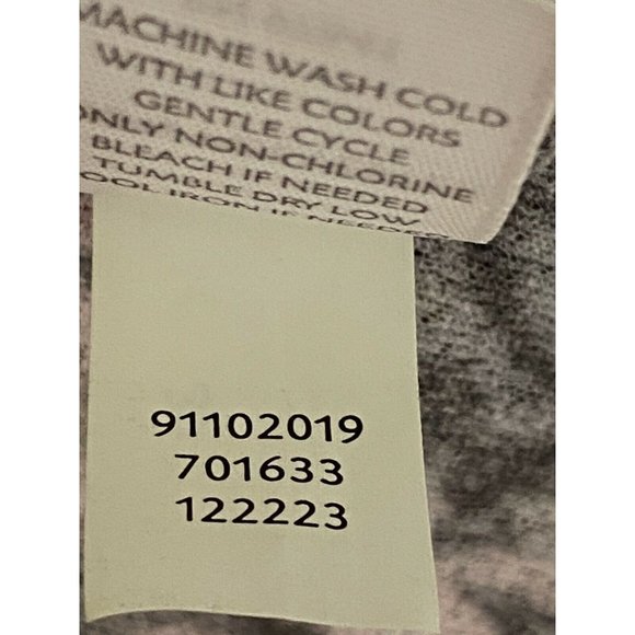 J. Jill Size L Faux Wrap Pink Gray Print 3/4 Sleeve V Neck lightweight Top - Picture 8 of 9